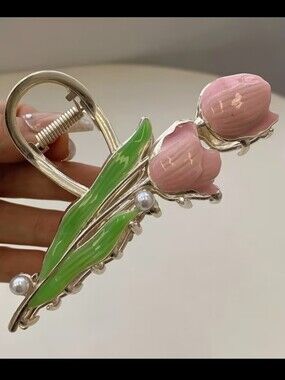 Flower Metal Sweet Mori System Grasp Hair Clip Accessorie